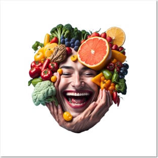 Fruit face Posters and Art